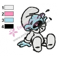 Baby Smurfs Embroidery Design